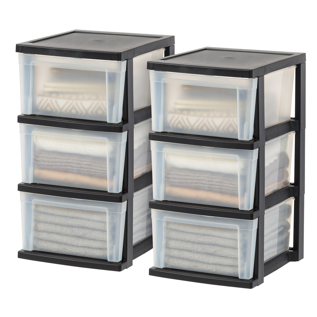 3 Drawer Plastic Organizers and Storage 2 Pack - IRIS USA, Inc.