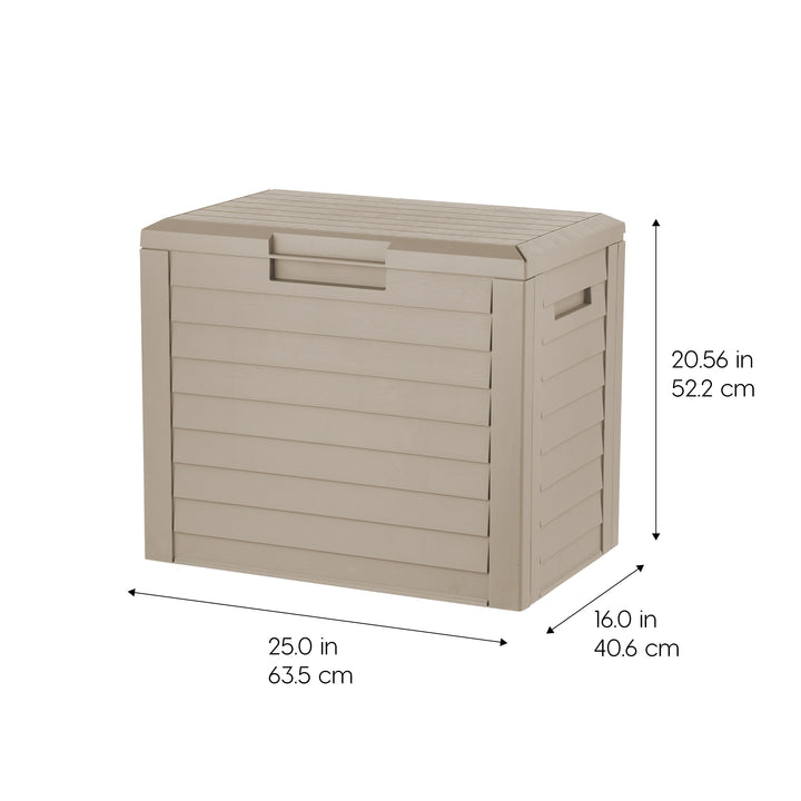 35-Gallon Outdoor Deck Storage Box, Lockable & UV-Protected
