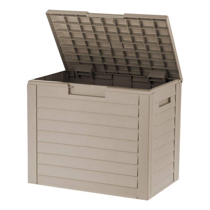 35-Gallon Outdoor Deck Storage Box, Lockable & UV-Protected