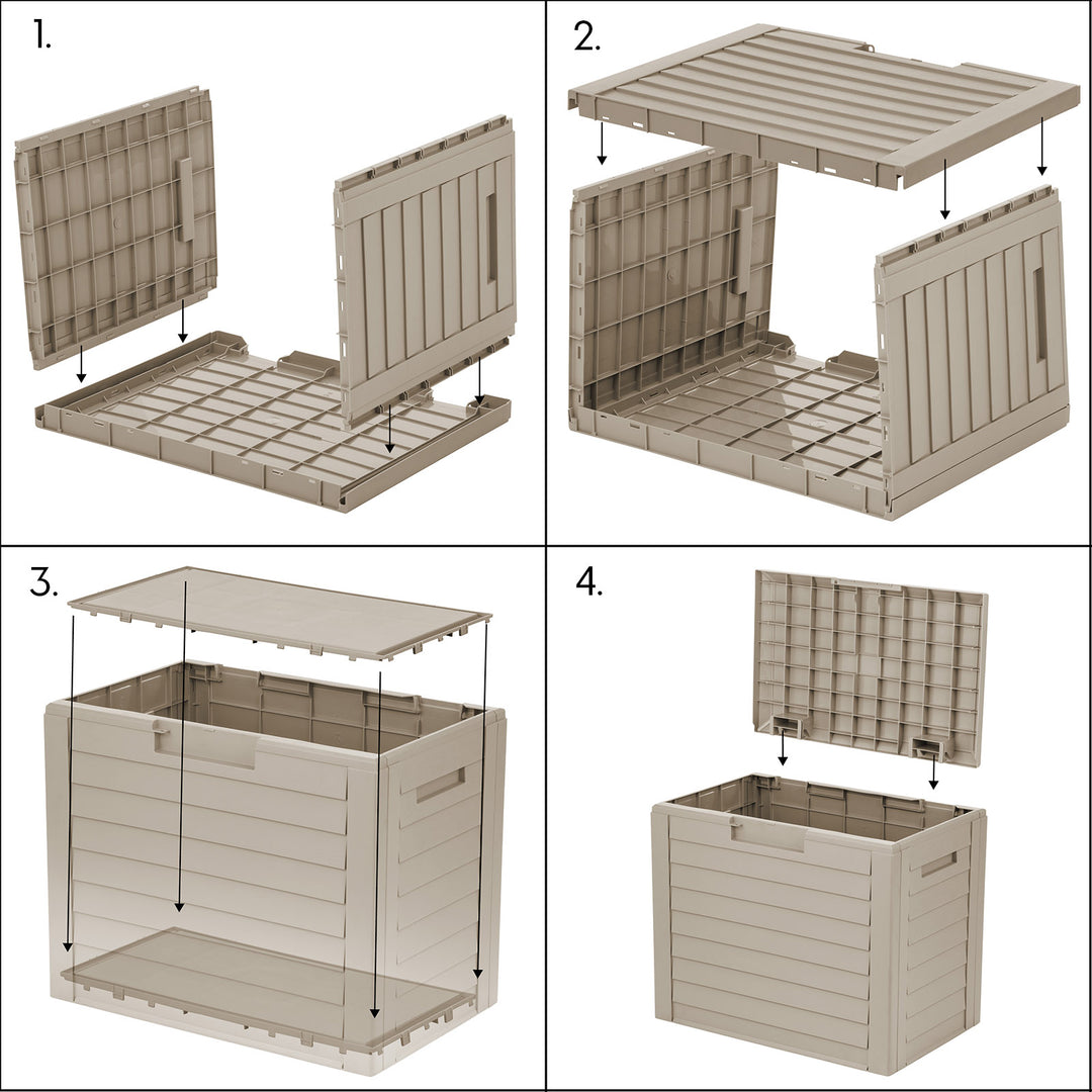 35-Gallon Outdoor Deck Storage Box, Lockable & UV-Protected