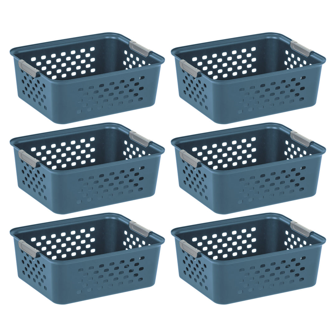 IRIS USA Plastic Basket, 6-Pack, Medium, Shelves Storage... IRIS USA Plastic Basket, 6-Pack, Medium, Shelves Storage...