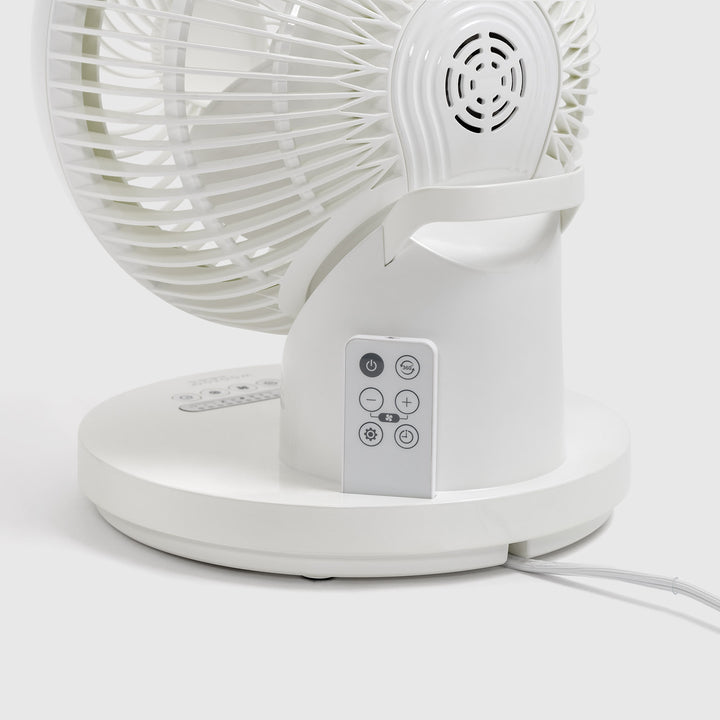 WOOZOO 360° Oscillating Fan with Remote & Timer, 3 Speed Settings, White