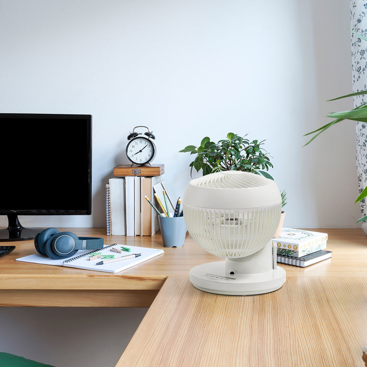 WOOZOO 360° Oscillating Fan with Remote & Timer, 3 Speed Settings, White