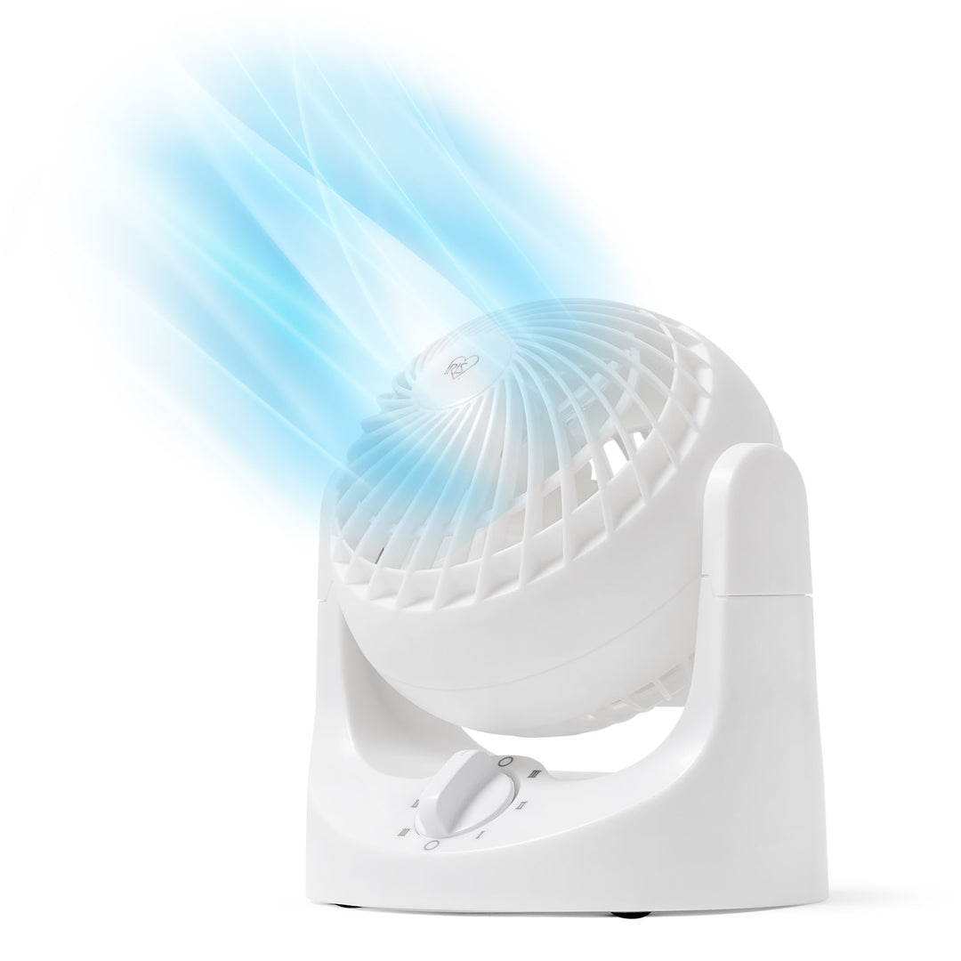 IRIS Mini Desktop Fan Adjustable Tilt, 3 Speeds, 3 in. Fan, White - IRIS USA