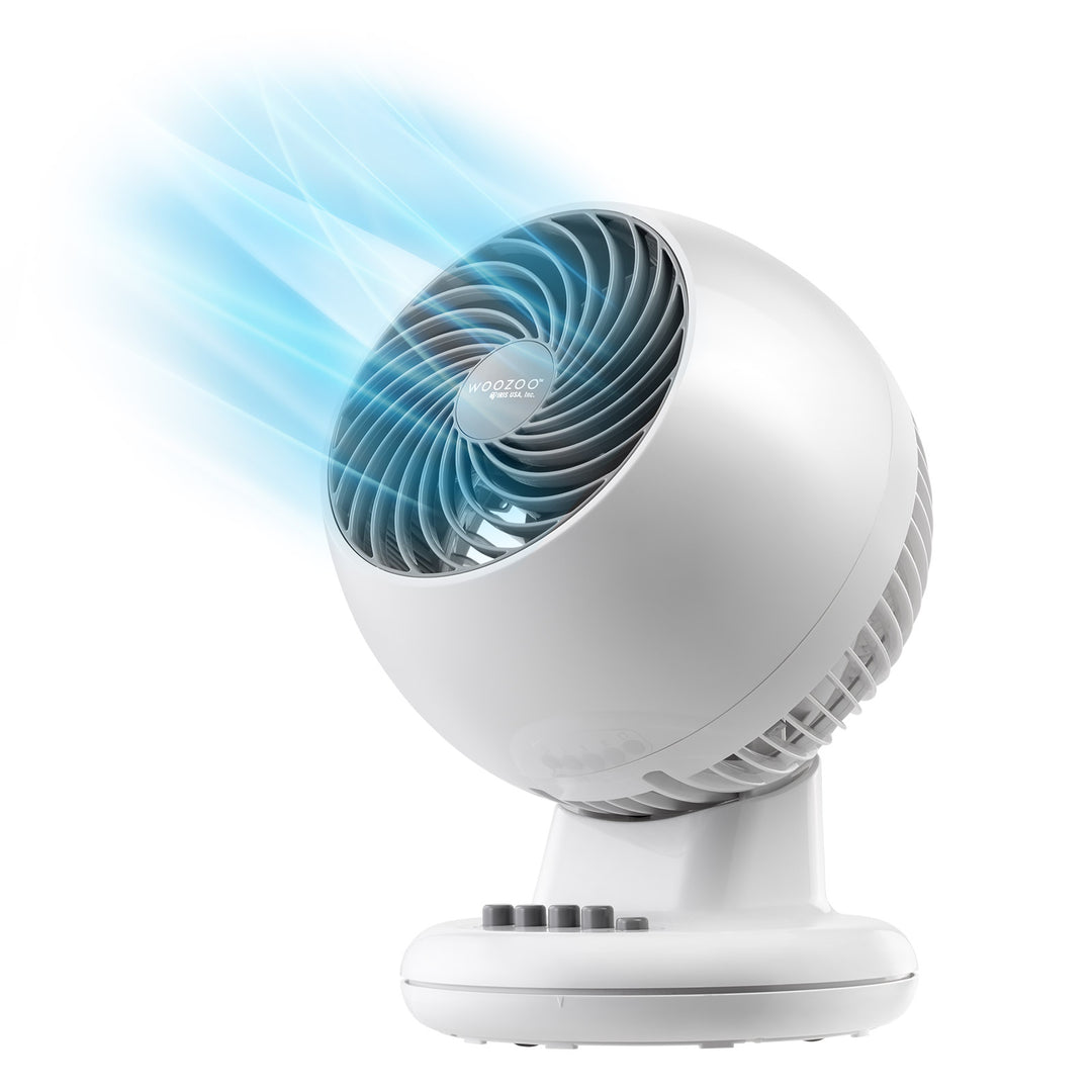 WOOZOO Oscillating Fan with Timer, 3 Speed Settings, White