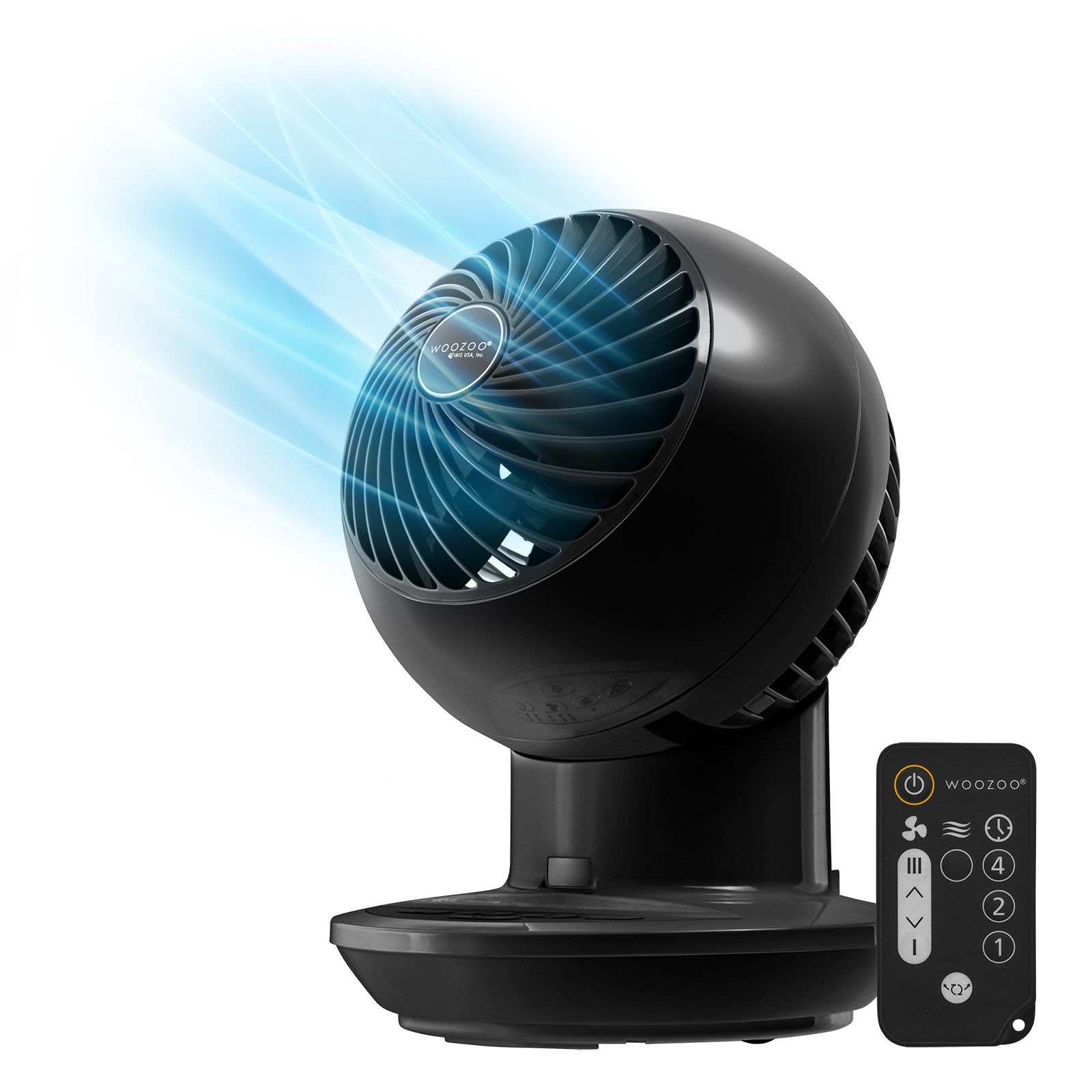 WOOZOO® Globe Fan – Small, Oscillating with Remote & Tilt – IRIS USA