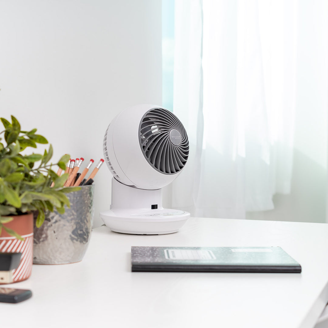 Desk Fan with Remote, Oscillating Table Air Circulator
