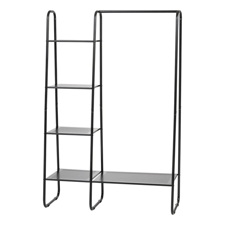 5 Shelf Garment and Accessories Rack for Hanging and Displaying Clothes - Black - IRIS USA, Inc.