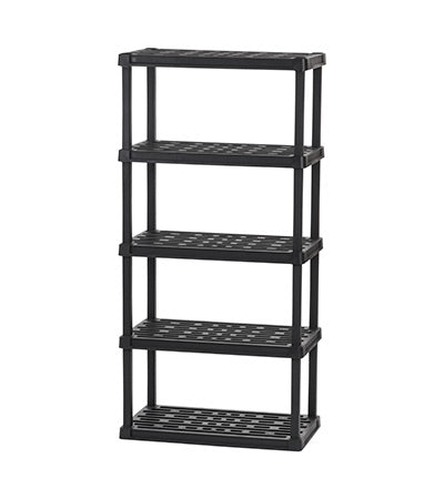 Heavy Duty Plastic Storage Shelves - Black - IRIS USA