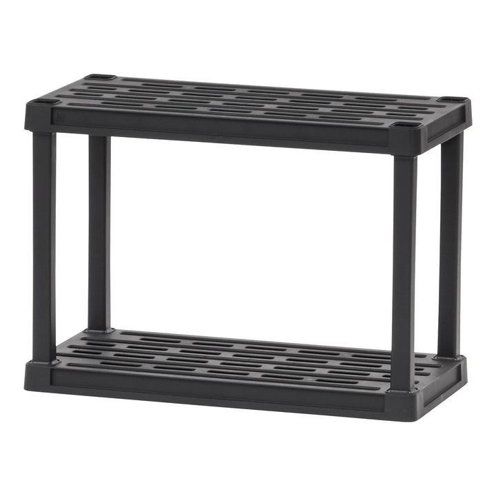 Light Duty Plastic Storage Shelves - Black - IRIS USA