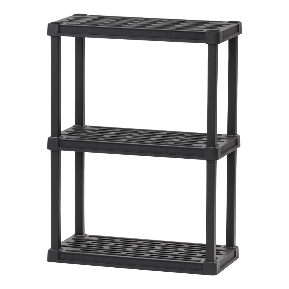 Light Duty Plastic Storage Shelves - Black - IRIS USA