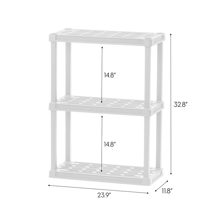 Multi-purpose Shelf Display Rack, White - IRIS USA