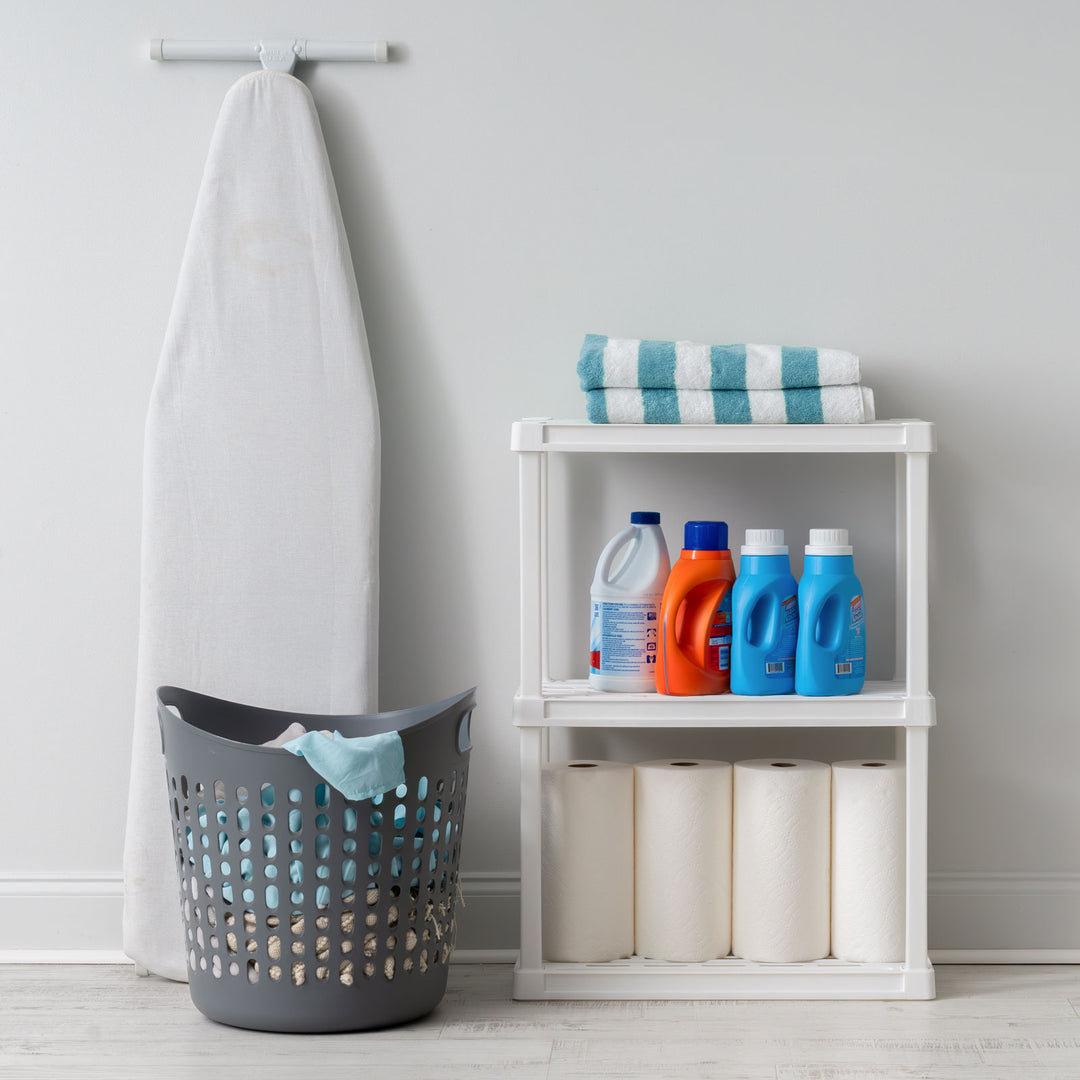Multi-purpose Shelf Display Rack, White