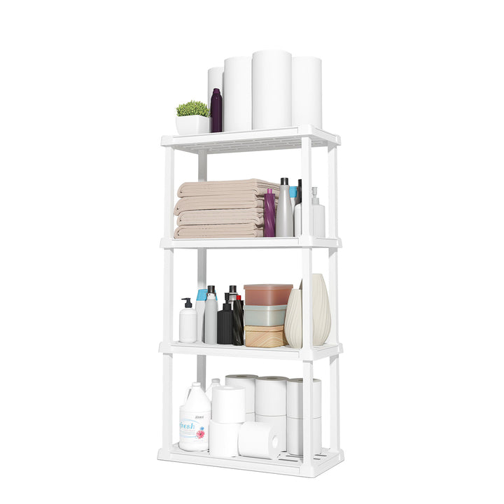 Multi-purpose Shelf Display Rack, White