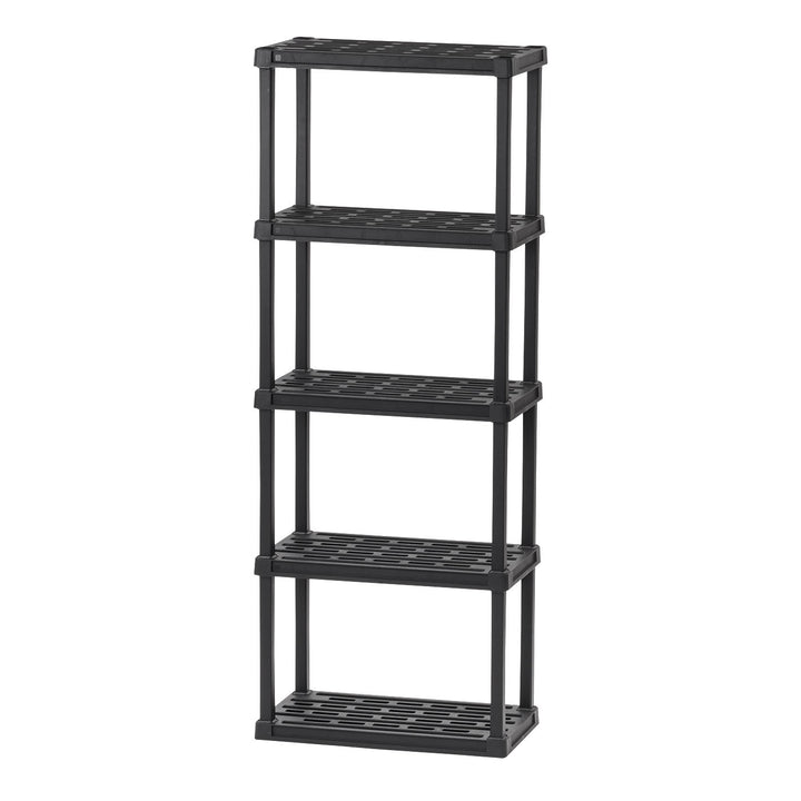 IRIS USA 3-Tier Multi-purpose Shelf Display Rack, Utility Rack, Storage Organizer Shelving Unit for Pantry, Closet, Kitchen, Laundry or Garage - Black - IRIS USA, Inc.