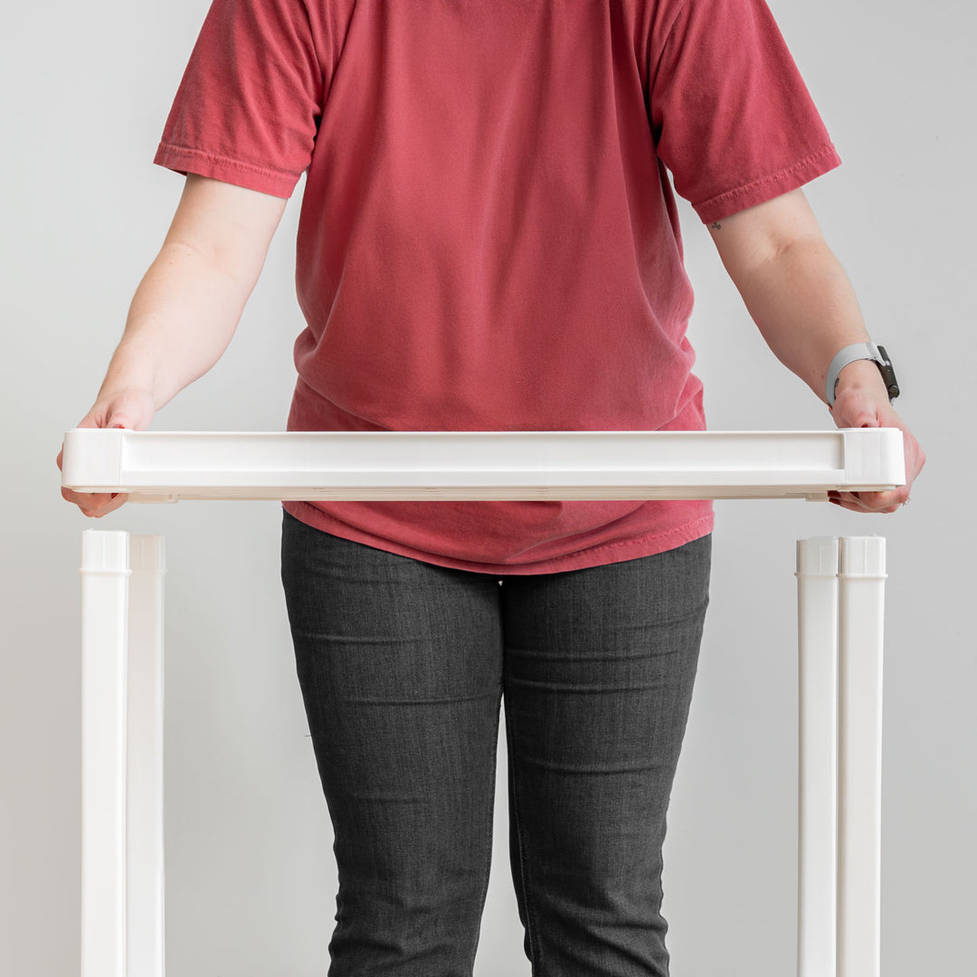 Multi-purpose Shelf Display Rack, White