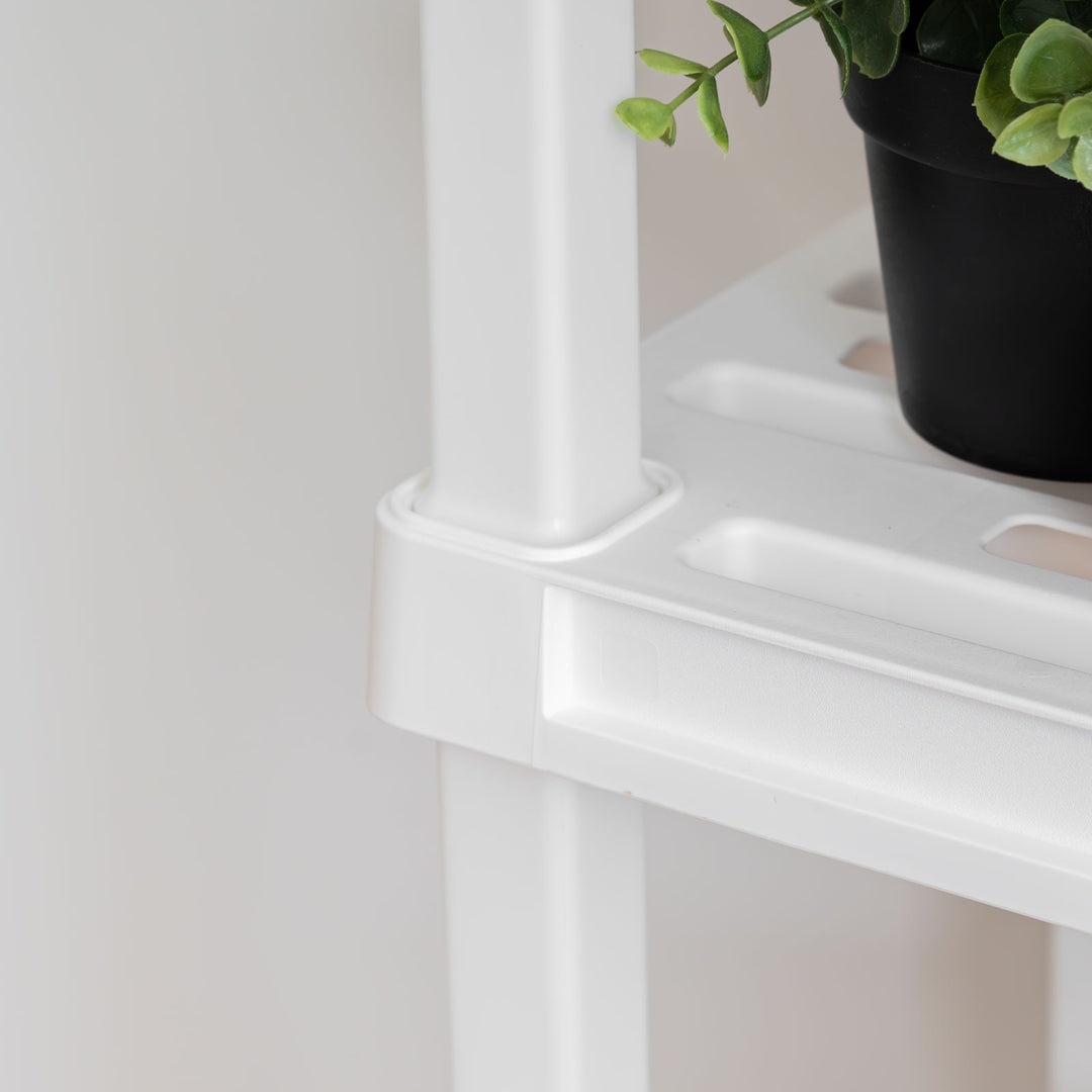 Multi-purpose Shelf Display Rack, White