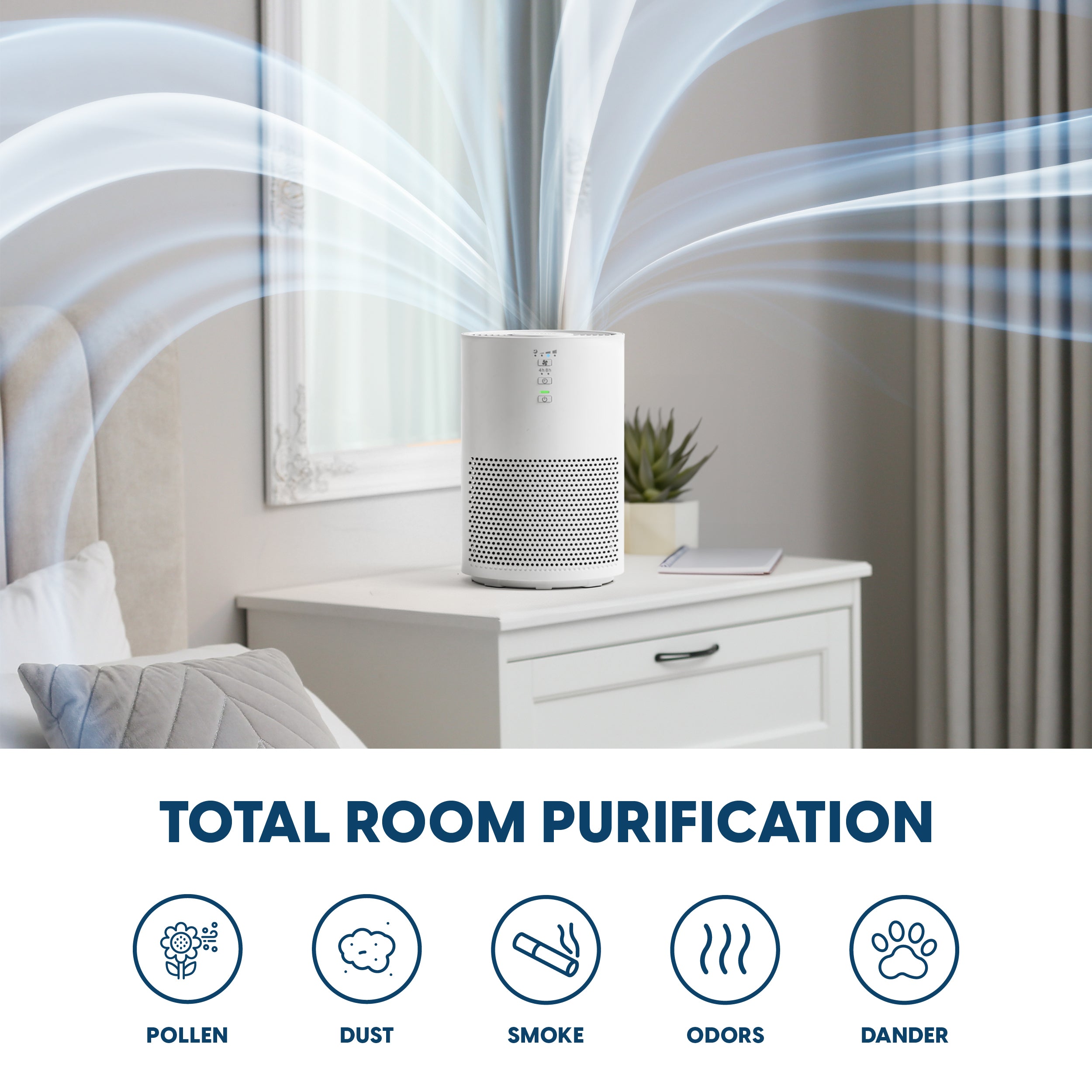 WOOZOO® Air Purifier – HEPA Filter for Medium Rooms – IRIS USA