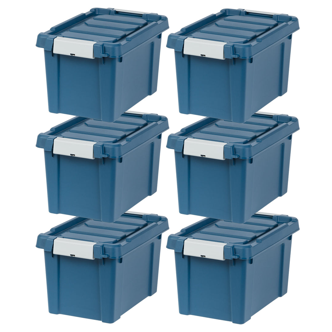 Eco-Friendly Heavy 20qt. Duty Totes for Storage with Easy-Grip Handles, 6 Pack - IRIS USA