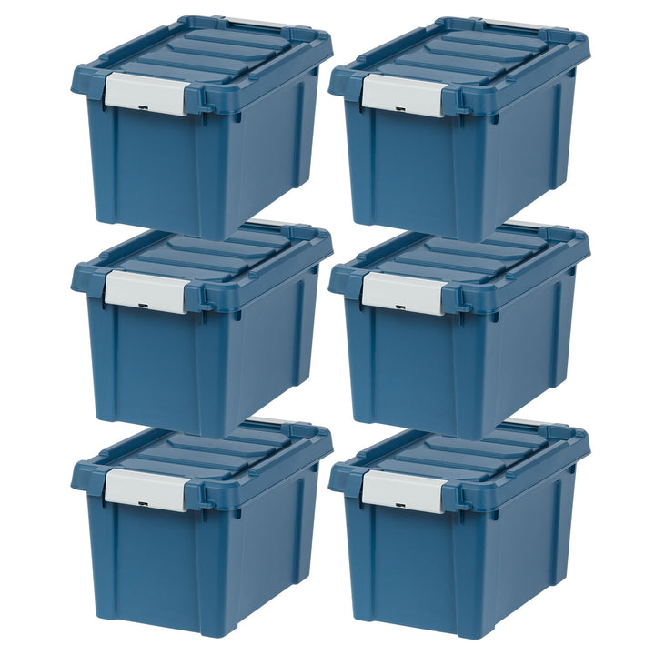Eco-Friendly Heavy 20qt. Duty Totes for Storage with Easy-Grip Handles, 6 Pack - IRIS USA