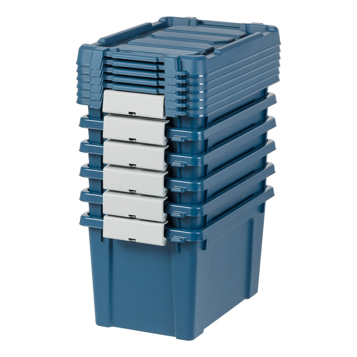 Eco-Friendly Heavy 20qt. Duty Totes for Storage with Easy-Grip Handles, 6 Pack - IRIS USA
