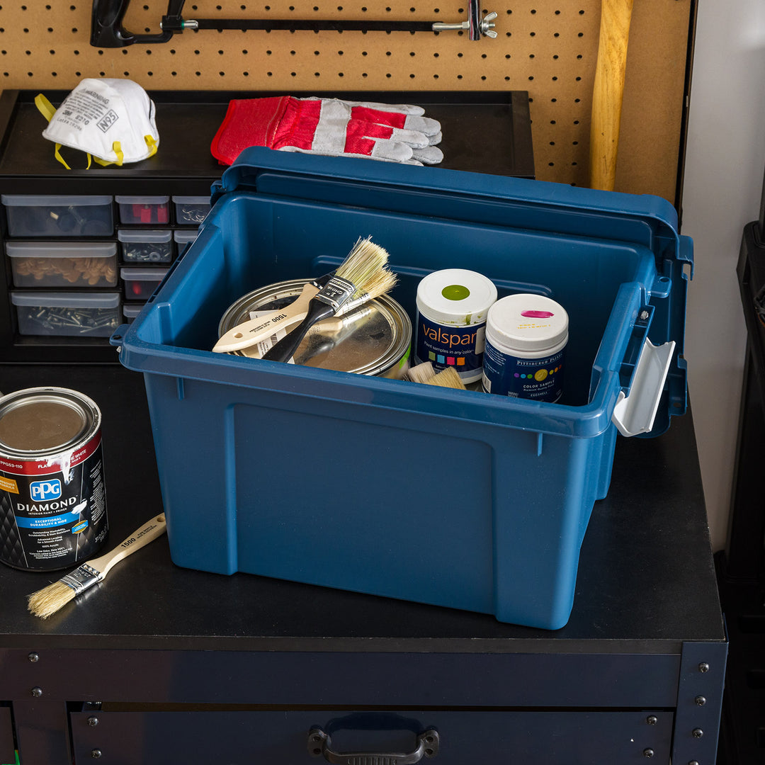 Eco-Friendly Heavy 20qt. Duty Totes for Storage with Easy-Grip Handles, 6 Pack - IRIS USA