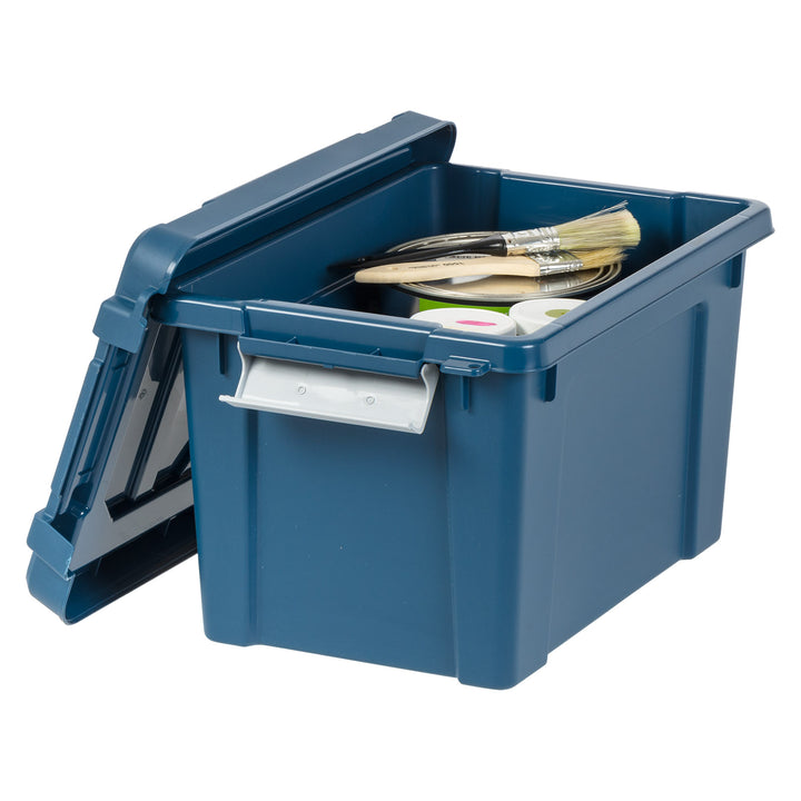 Eco-Friendly Heavy 20qt. Duty Totes for Storage with Easy-Grip Handles, 6 Pack - IRIS USA
