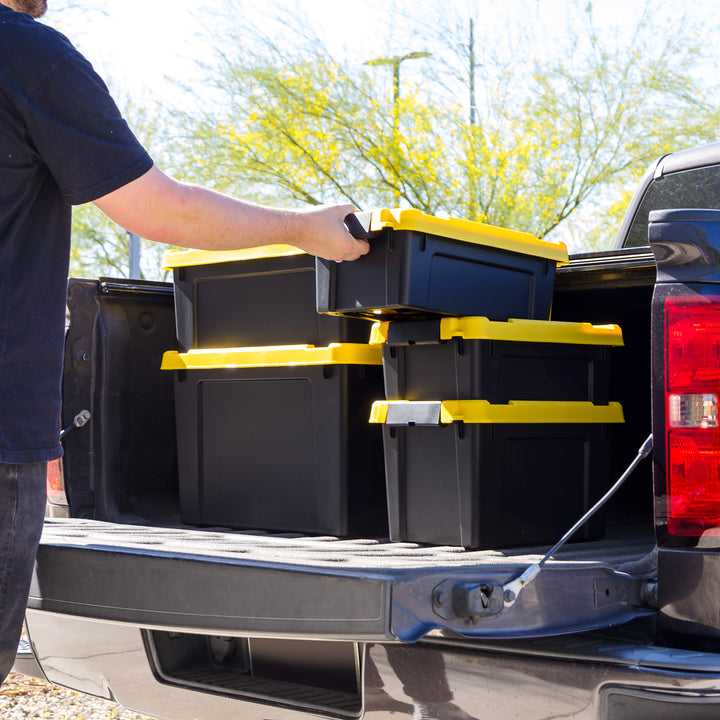 3 Gal. Plastic Storage Bins with Lids, Latching Totes, Heavy Duty Containers 5Pk