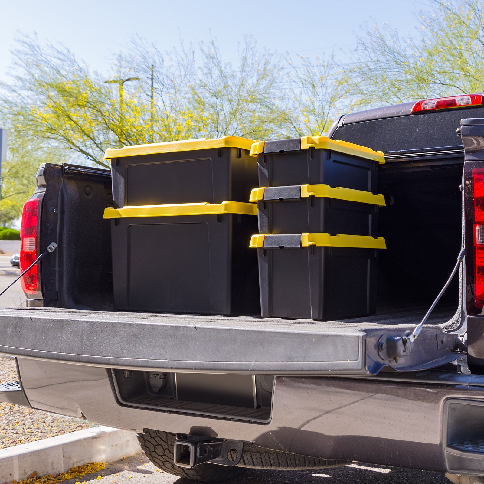 3 Gal. Plastic Storage Bins with Lids, Latching Totes, Heavy Duty