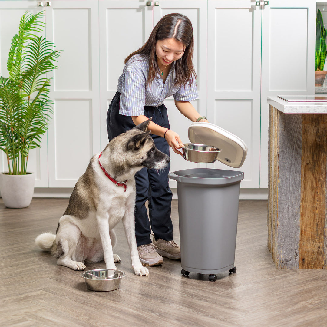 25 Lbs. Airtight Pet Food Container | Dog & Cat Food Storage Bin - IRIS USA
