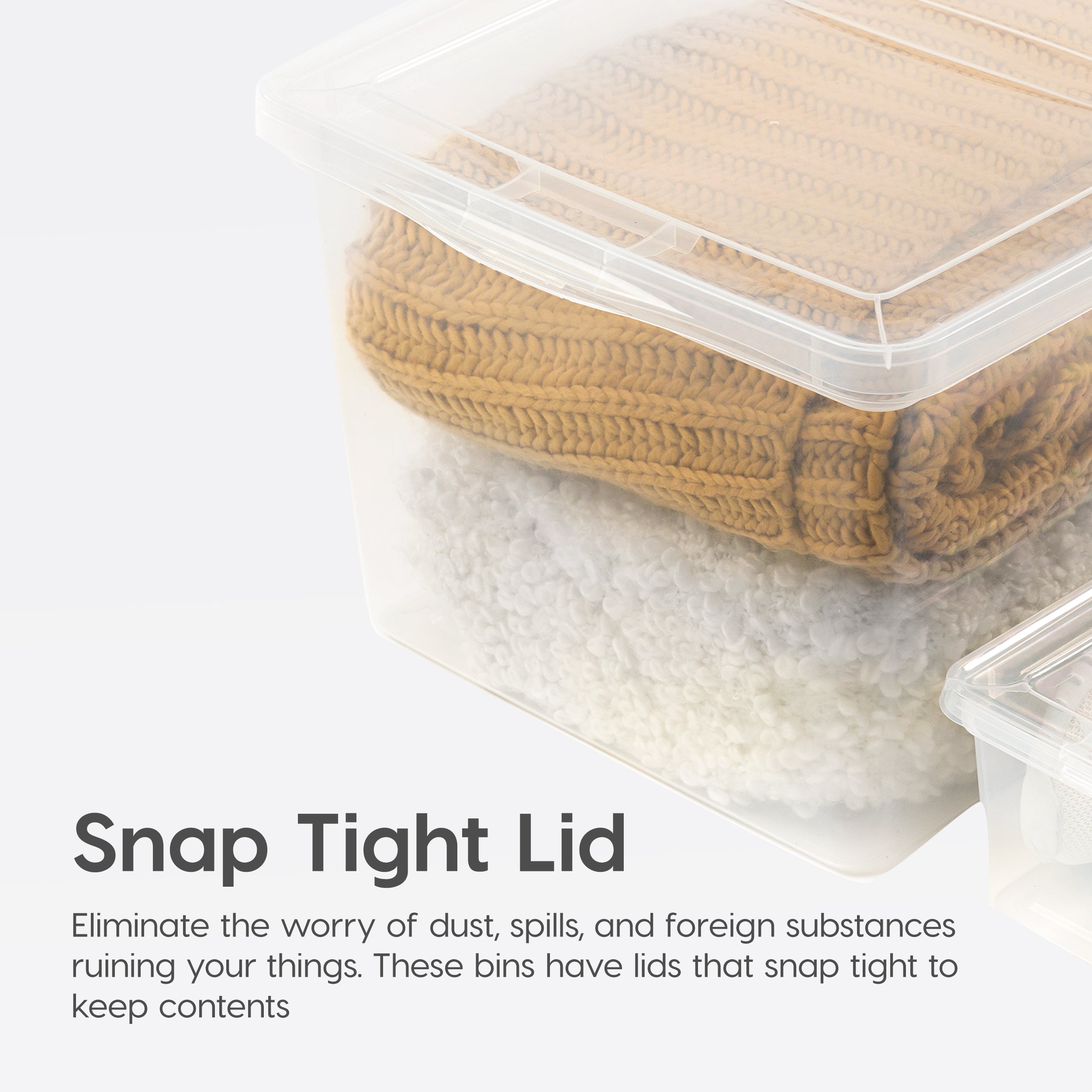 Clear Storage Box 12 Pack - 17 QT – IRIS USA