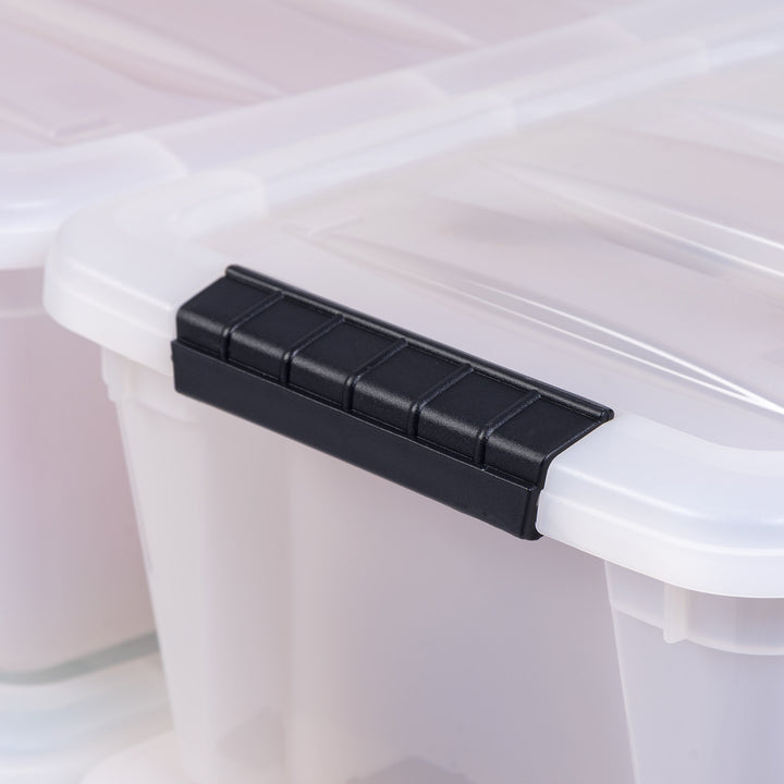 Stack & Pull™ Storage Box - 12 QT, 4 Pack, Pearl - IRIS USA, Inc.