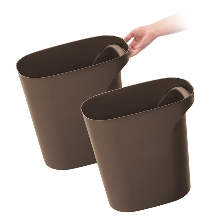 Plastic Wastebasket Trash Cans for Home, Office, Bedroom, Bathroom 6 Gallon, 2 Pack - IRIS USA, Inc.