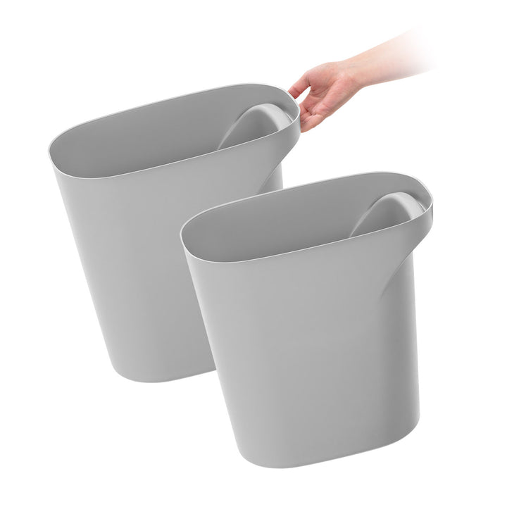 Plastic Wastebasket Trash Cans for Home, Office, Bedroom, Bathroom 6 Gallon, 2 Pack - IRIS USA, Inc.