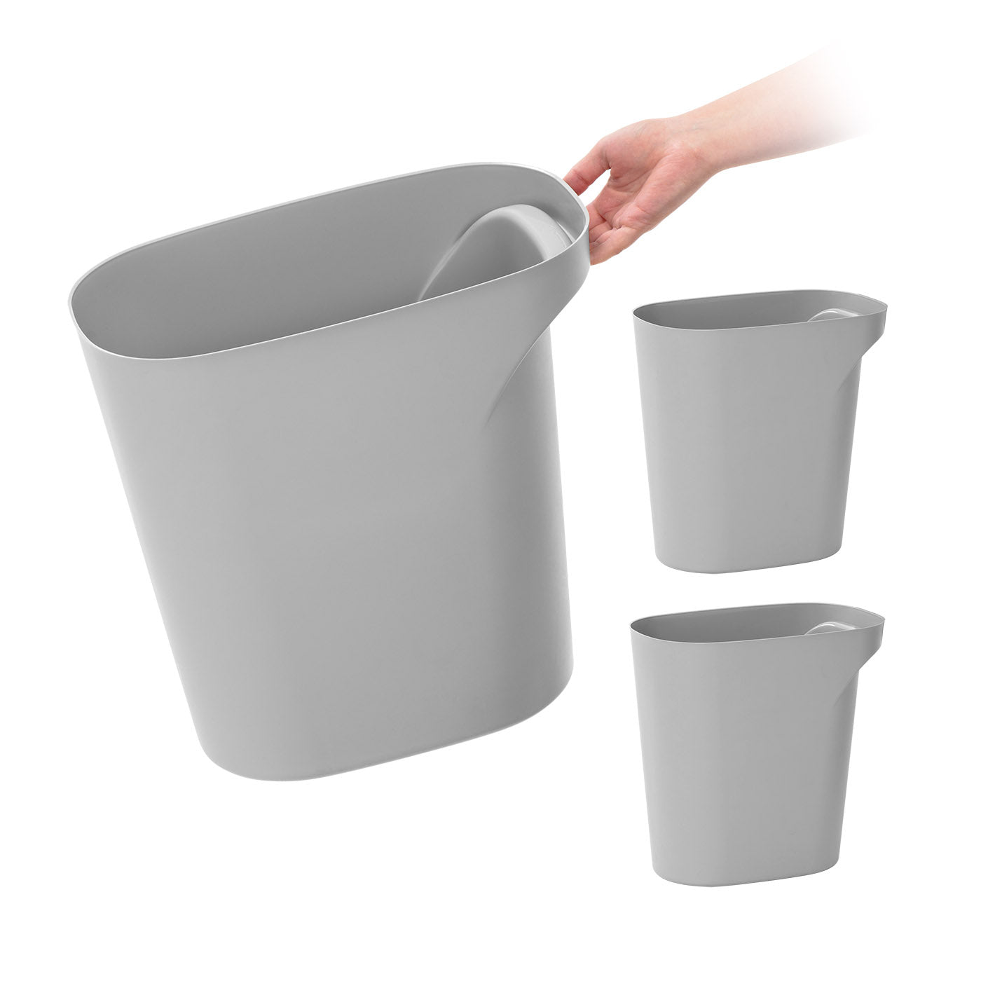 Plastic Wastebasket Trash Cans for Home, Office, Bedroom, Bathroom