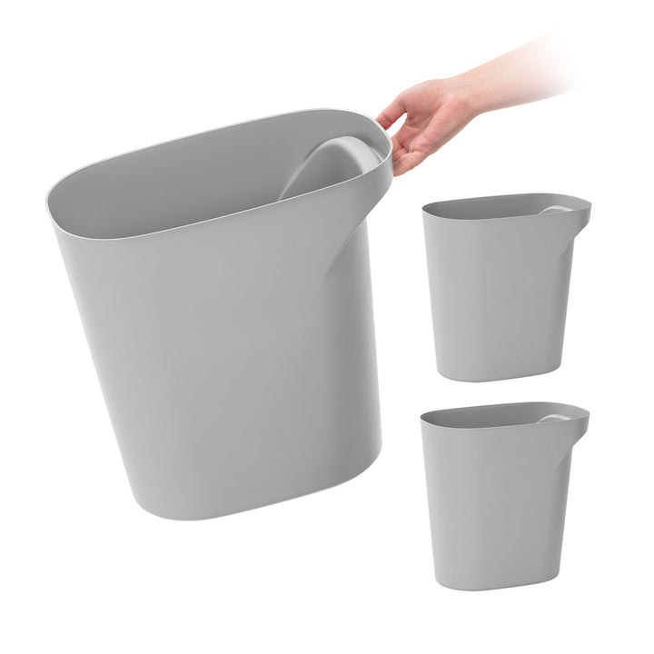 Plastic Wastebasket Trash Cans for Home, Office, Bedroom, Bathroom 6 Gallon, 2 Pack - IRIS USA, Inc.