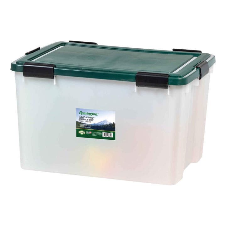 Remington Weathertight Heavy Duty Storage Tote 74Qt 4pk - IRIS USA