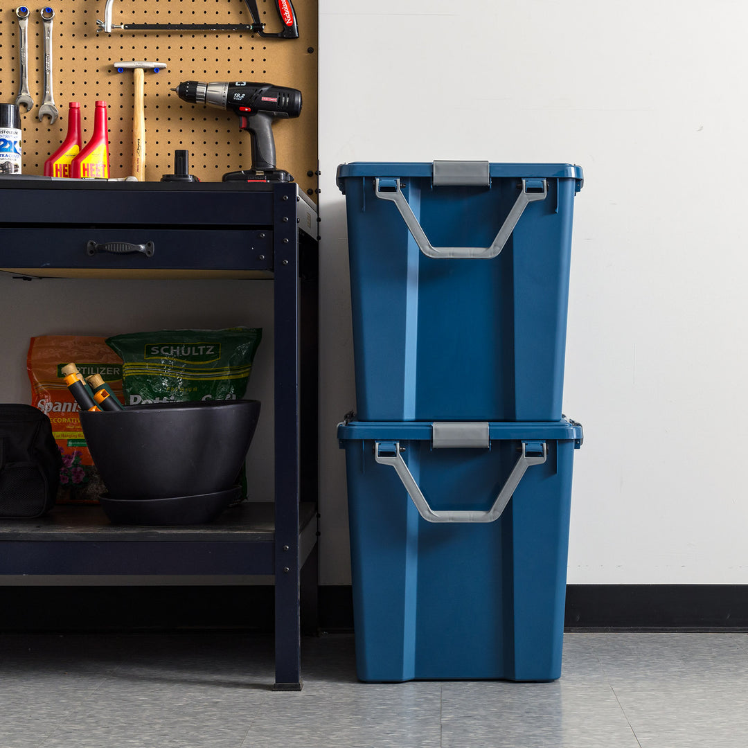 103Qt Eco-Friendly Heavy Duty Totes for Storage with Easy-Grip Handles, 2 Pack - IRIS USA