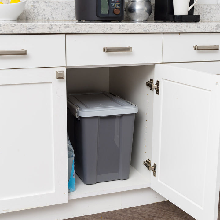 30 Lbs. Airtight Pet Food Container | Dog & Cat Food Storage Bin with Scoop - IRIS USA