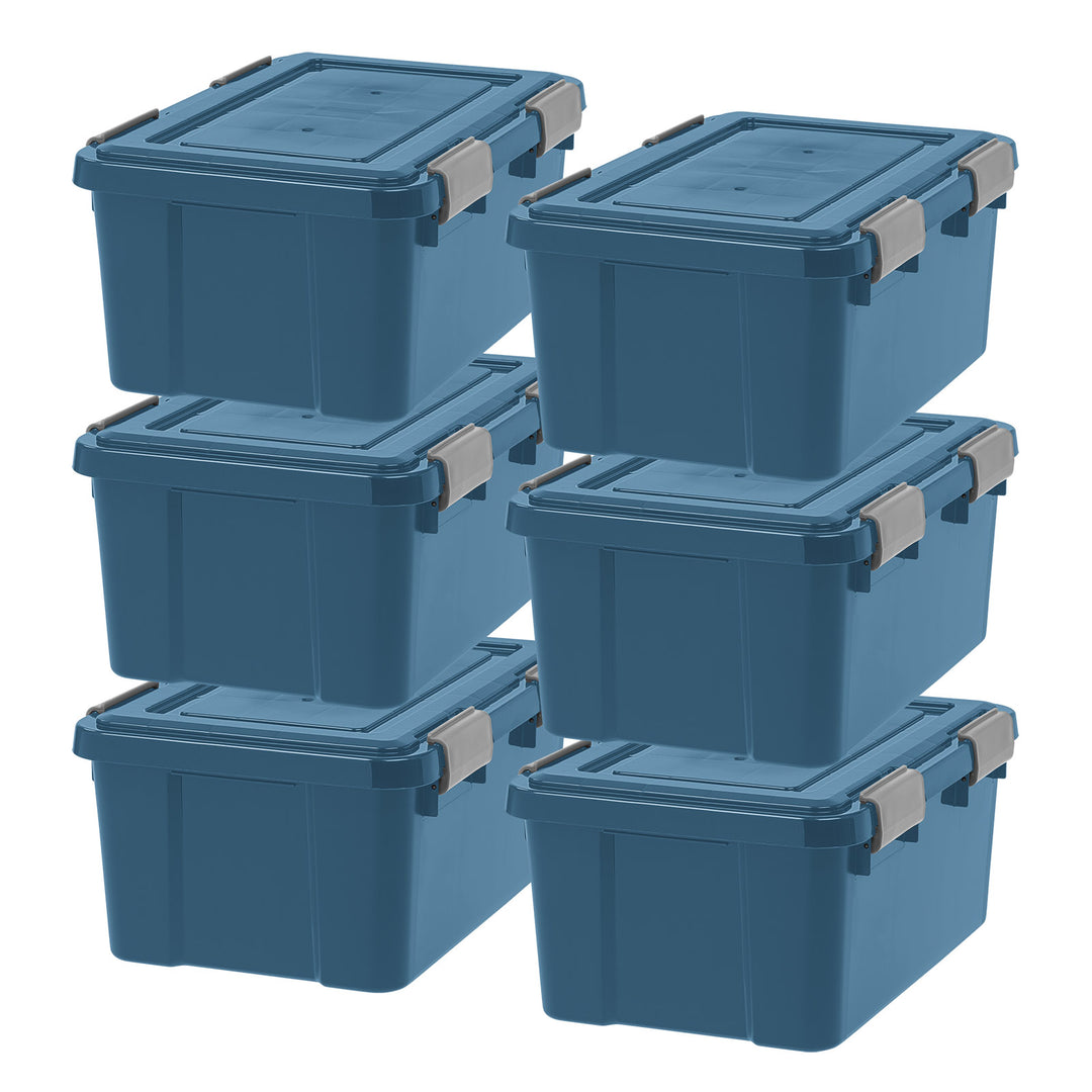 19Qt. Eco-Friendly Heavy Duty Totes for Storage with Easy-Grip Handles, 6 Pack - IRIS USA