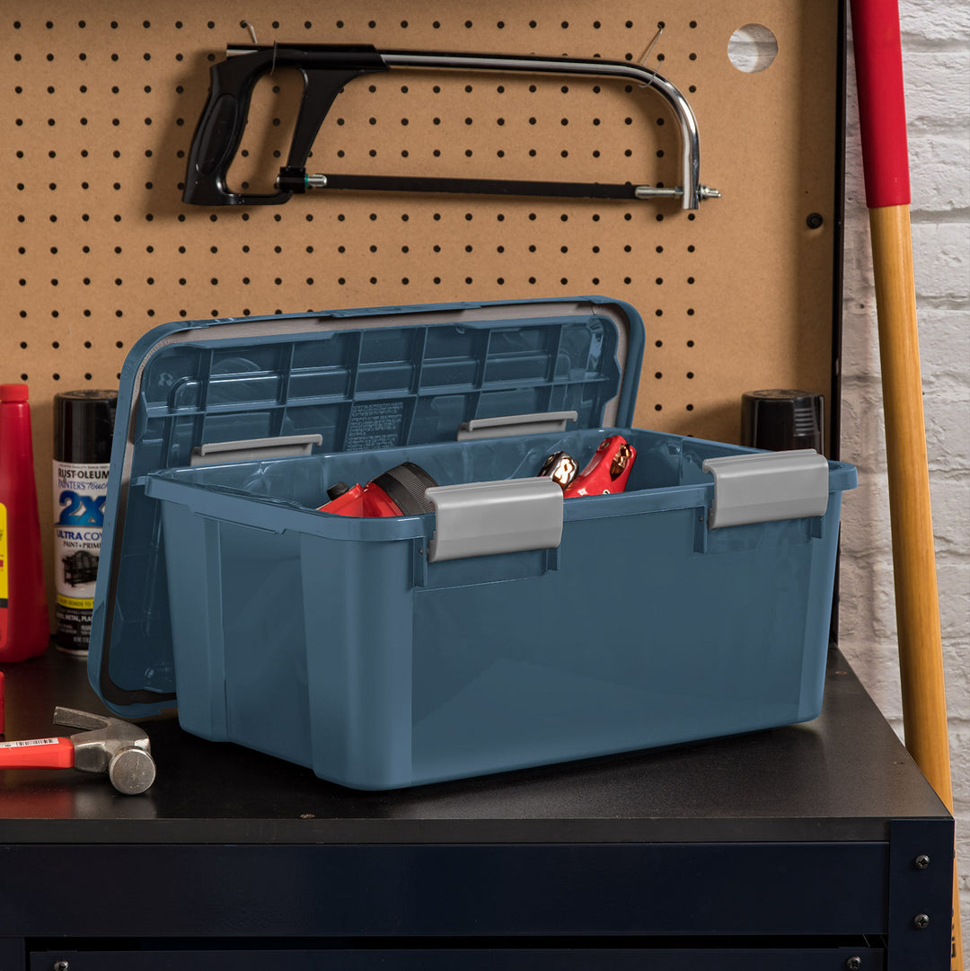 19Qt. Eco-Friendly Heavy Duty Totes for Storage with Easy-Grip Handles, 6 Pack - IRIS USA