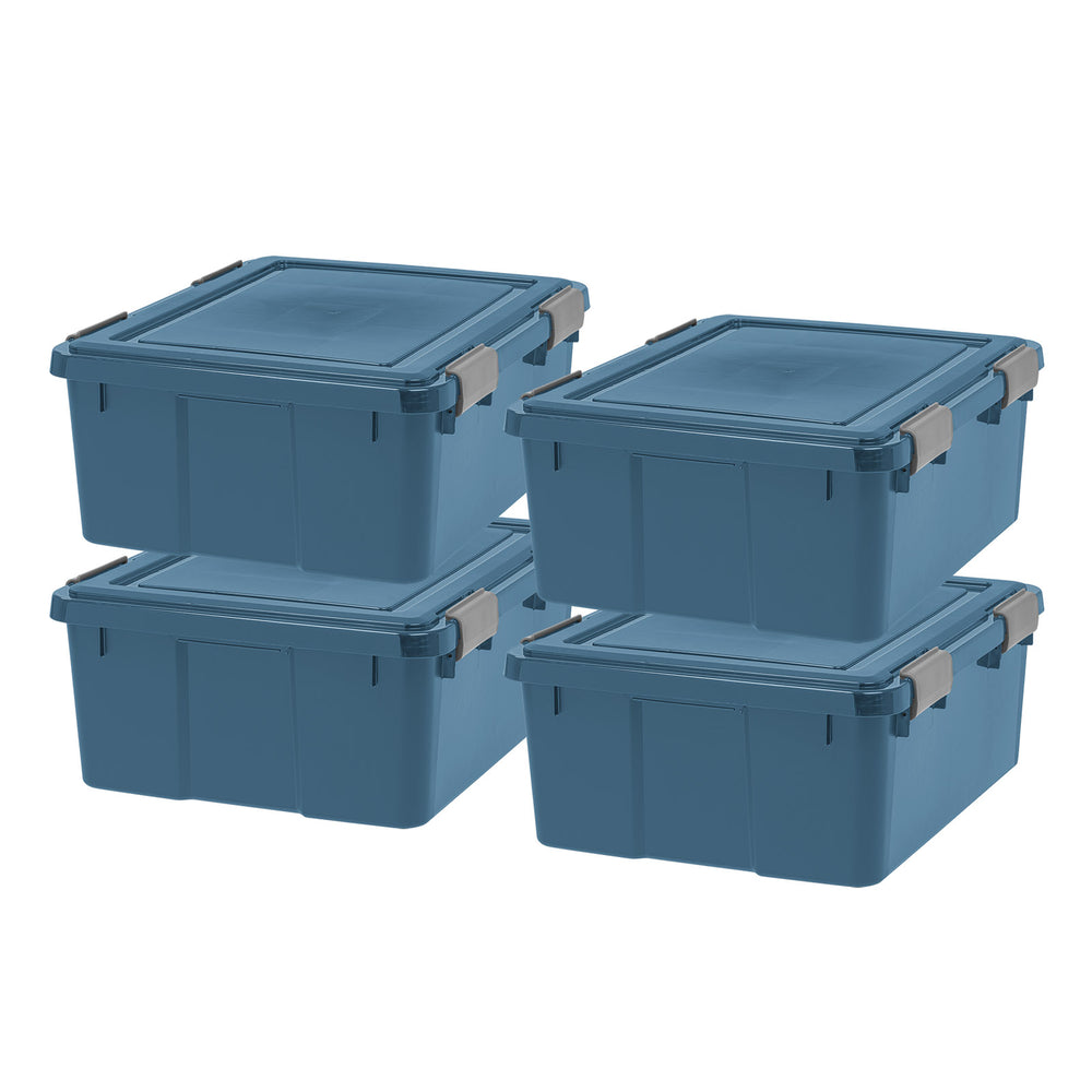 31Qt. Eco-Friendly Heavy Duty Totes for Storage with Easy-Grip Handles, 4 Pack - IRIS USA