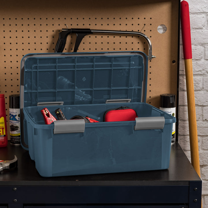 31Qt. Eco-Friendly Heavy Duty Totes for Storage with Easy-Grip Handles, 4 Pack - IRIS USA