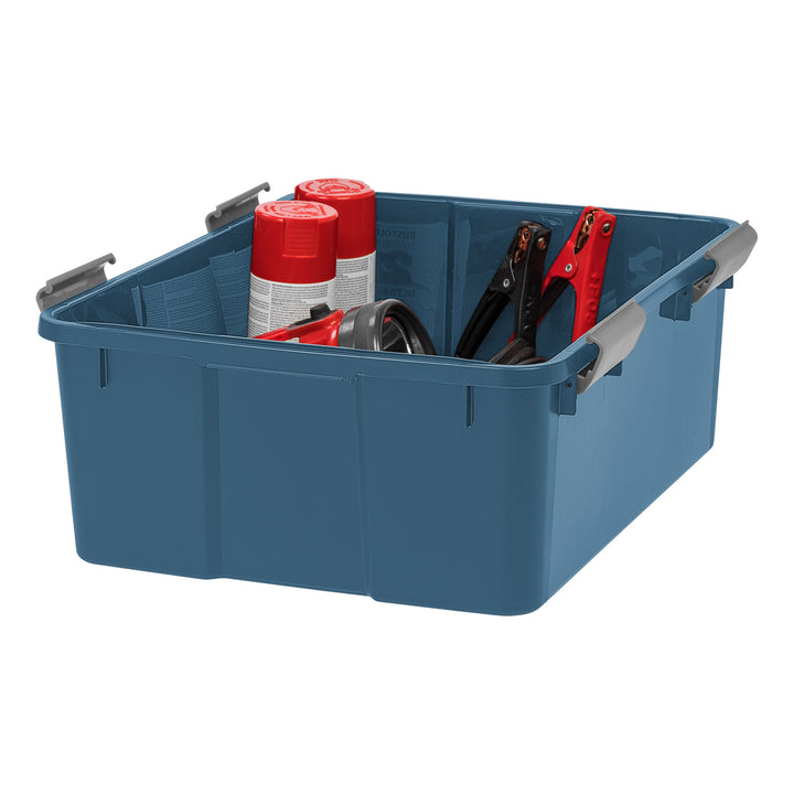 31Qt. Eco-Friendly Heavy Duty Totes for Storage with Easy-Grip Handles, 4 Pack - IRIS USA