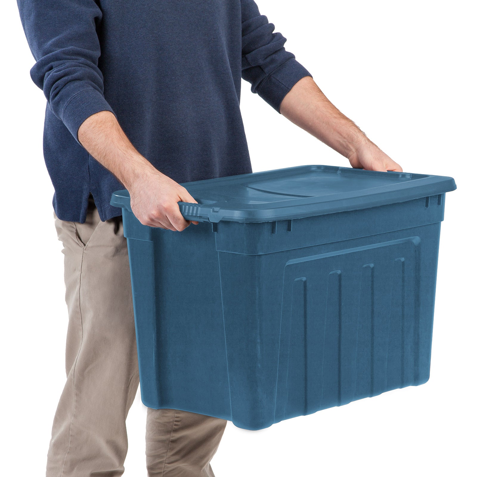 93Qt. Eco-Friendly Heavy Duty Totes for Storage with Easy-Grip