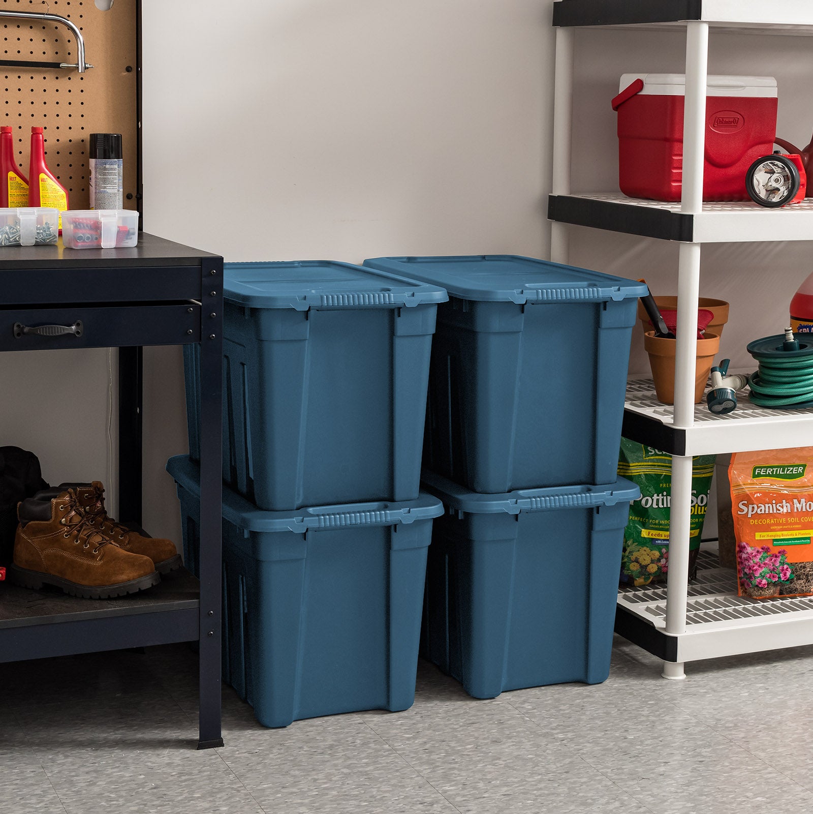 93Qt. Eco-Friendly Heavy Duty Totes for Storage with Easy-Grip