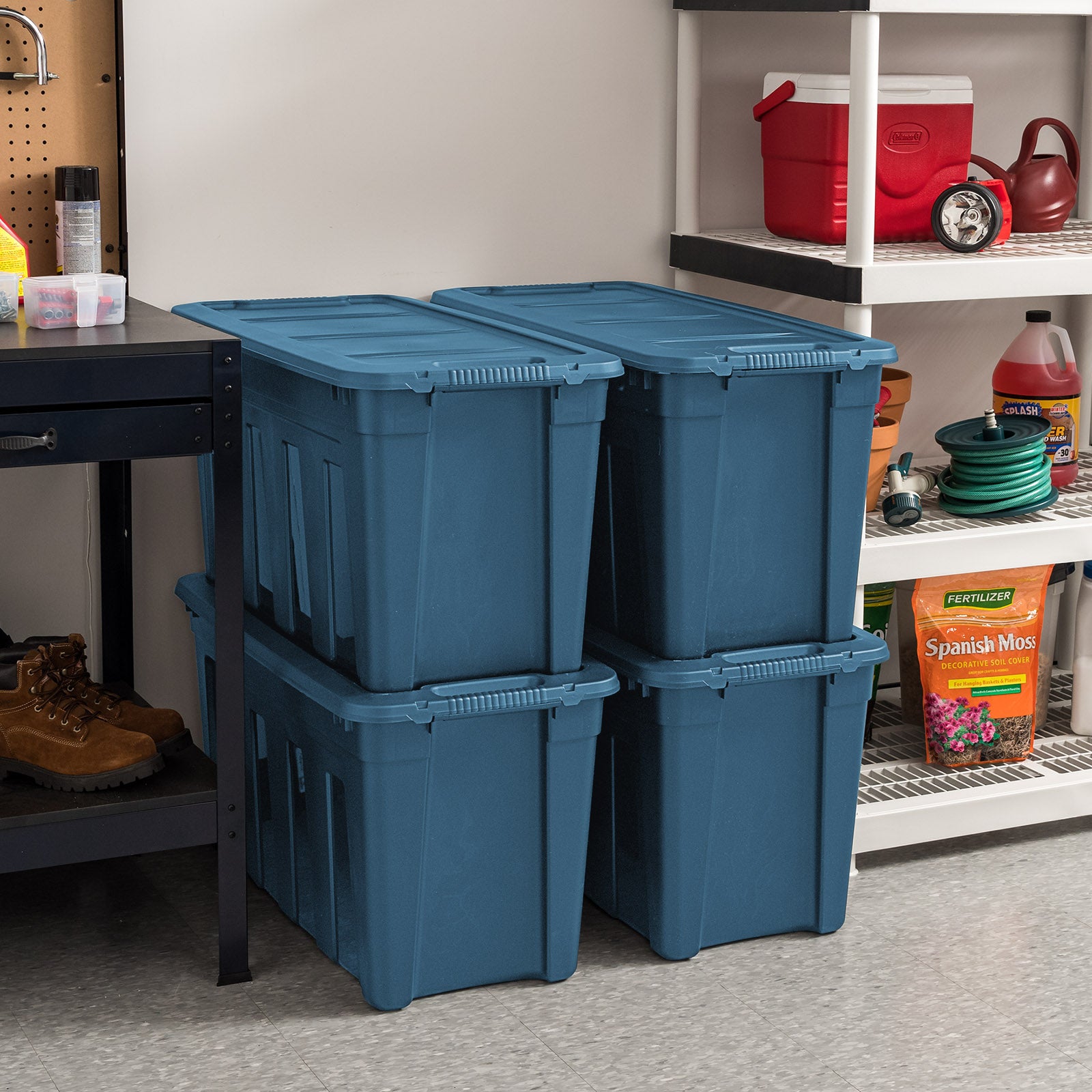 144 qt. Eco-Friendly Heavy Duty Totes for Storage with Easy-Grip