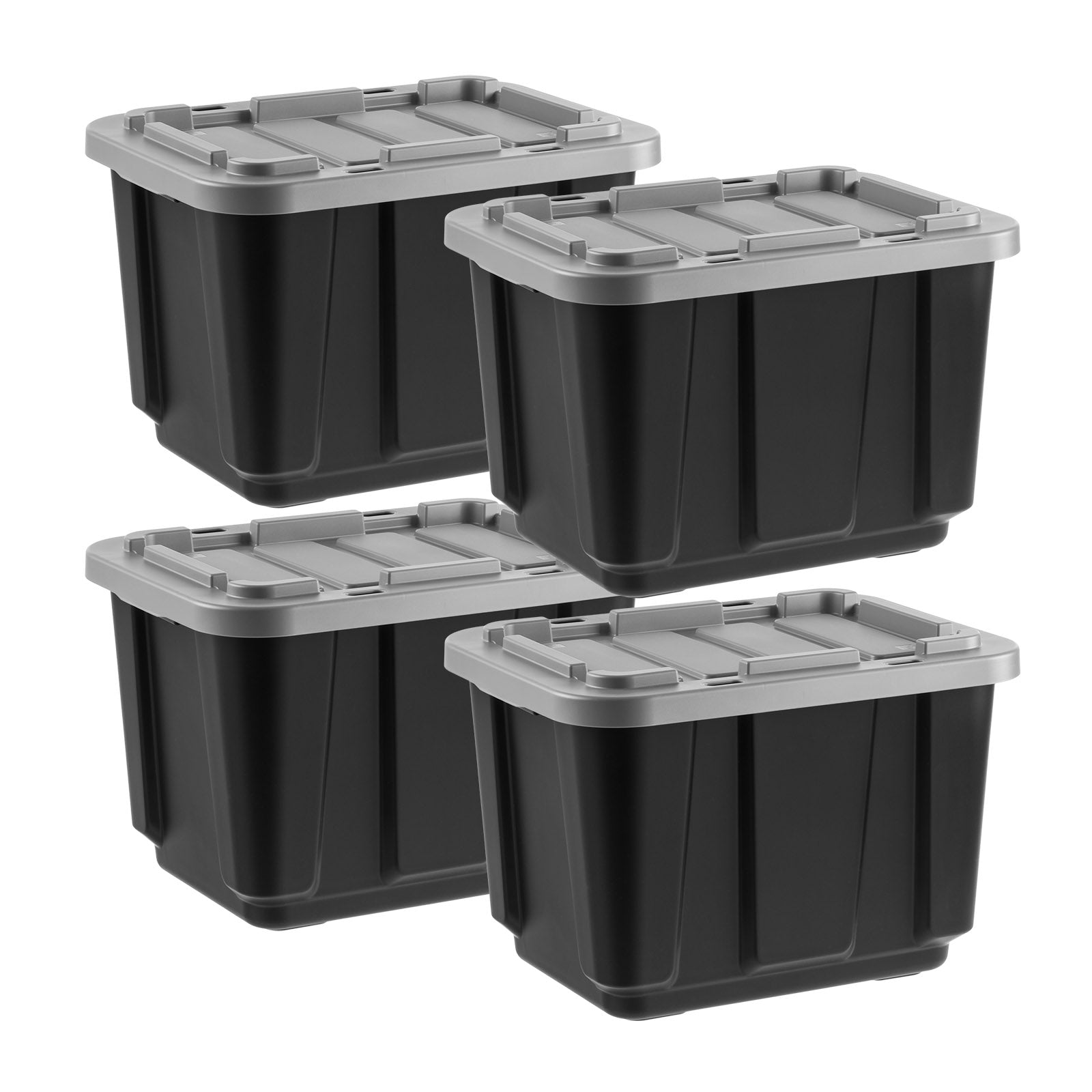 4-Pack 11.5-Gal / 46-Qt Heavy-Duty Stackable Storage Bins with