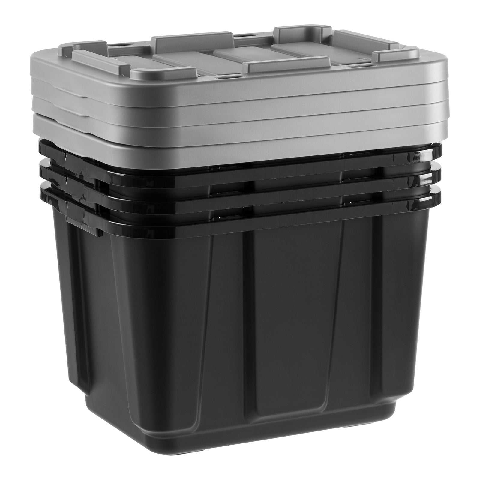4-Pack 11.5-Gal / 46-Qt Heavy-Duty Stackable Storage Bins with