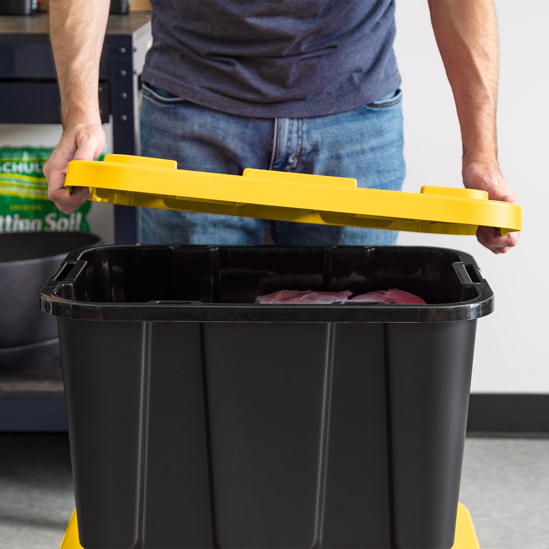 12-Gallon Heavy Duty Storage Containers with Lids – 4-Pack – IRIS USA